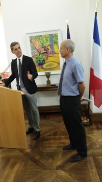 Daniel Fauvre avec le préfet Dominique Sorain