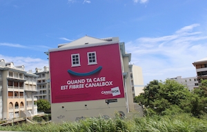 Publicité murale, superficie limitée à 12 m² dans les agglomérations > à 10 000 habitants.
