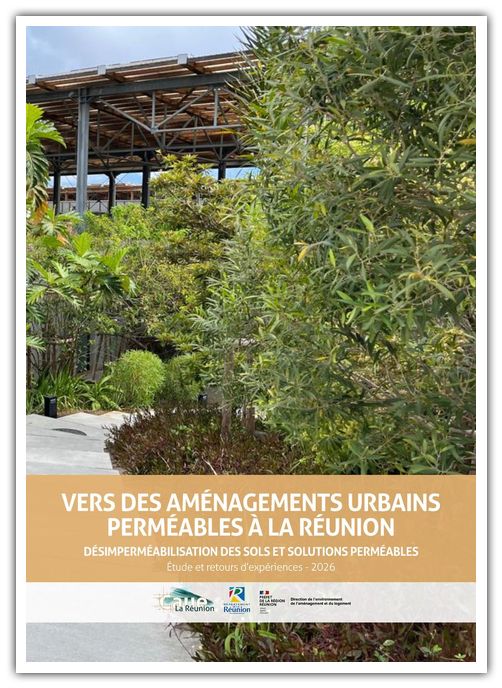 Couverture de l'étude sur la désimperméabilisation des espaces urbains à La Réunion